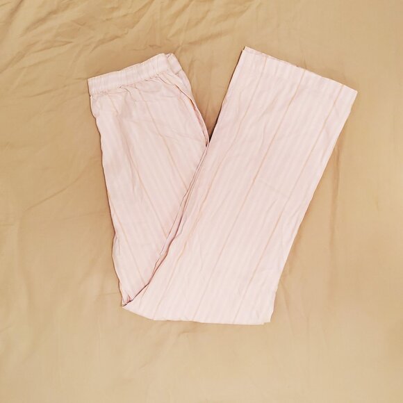 Wilfred Summer Pants 100% Organic Cotton, Pink and Peach Striped - Picture 1 of 5